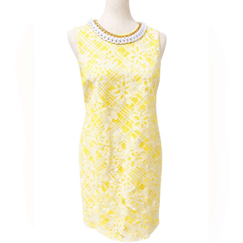 Badgley Mischka Sunshine Lace Mini Dress